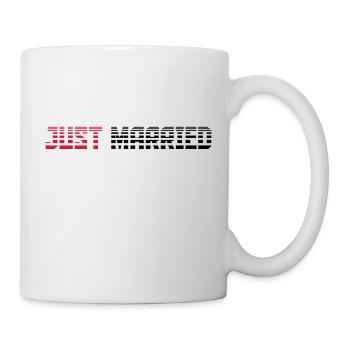 Just Married Text Logo Design - Mug - white - Right