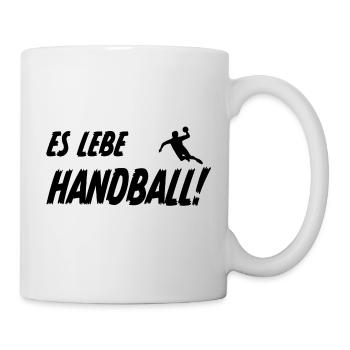 Es Lebe Handball - Tasse - Weiß - Rechts