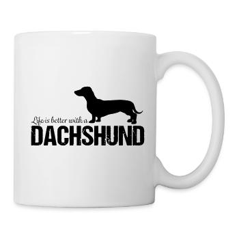 Dackel Dachshund Geschenkidee - Tasse - Weiß - Rechts