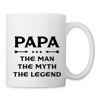 Papa - The Man, The Myth, The Legend - Tasse - Weiß - Rechts