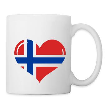 Herz Norwegen, I love Norway - Tasse - Weiß - Rechts