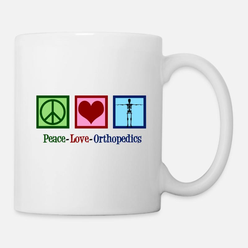 Friedensliebes-Orthopädie - Tasse - Weiß