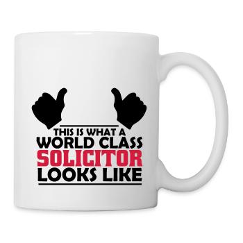 world class solicitor - Mug - white - Right