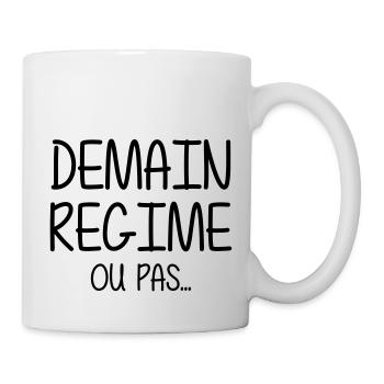 Régime - Diète - Gros - Grosse - Humour - Marrant - Mug blanc - blanc - Droite