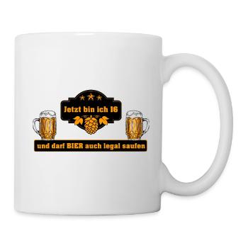 Geschenk zum 16 Geburtstag - Tasse - Weiß - Rechts