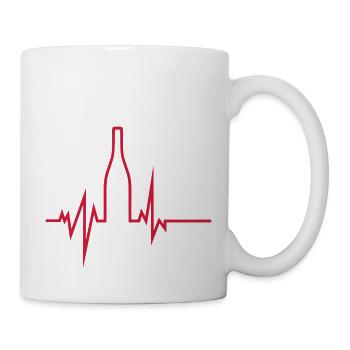 Trace curve heart bottle alcohol humor - Mug - white - Right