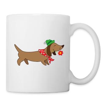 Teckel bavarois - Mug blanc - blanc - Droite