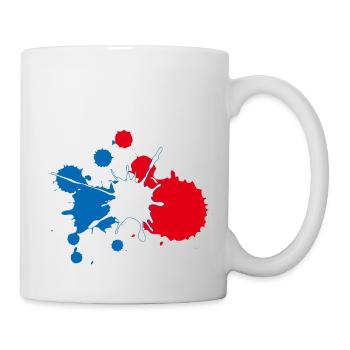 France bleu blanc rouge Design Peinture BBR - Mug blanc - blanc - Droite