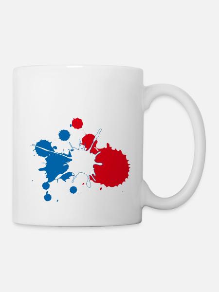 France bleu blanc rouge Design Peinture BBR - Mug blanc - blanc