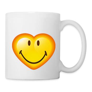 Smiley Glossy Heart - Mug - white - Right