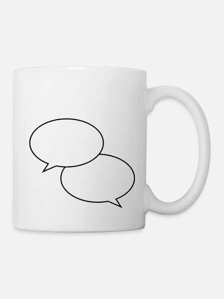 sprechblasen - Tasse - Weiß