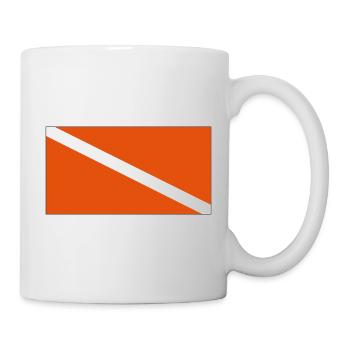 Drapeau de plongée AI - Mug blanc - blanc - Droite