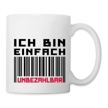 Unbezahlbar (Barcode) - Tasse - Weiß - Rechts