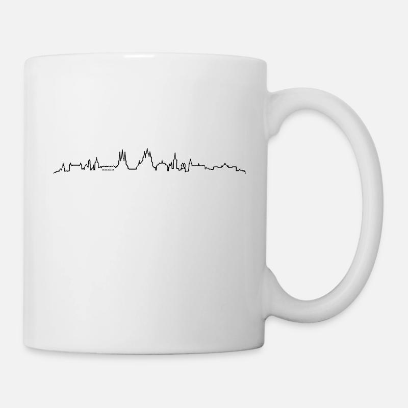 Skyline - Erfurt - Tasse - Weiß