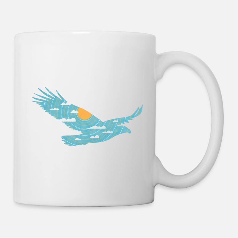Oiseau & Soleil - Mug blanc - blanc