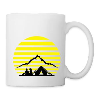 Freitzeit - Zelten und Berge - Tasse - Weiß - Rechts