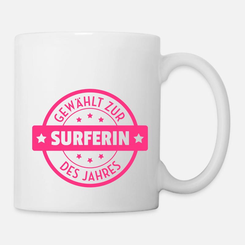 surf / surfeur / surfer / plage - Mug blanc - blanc