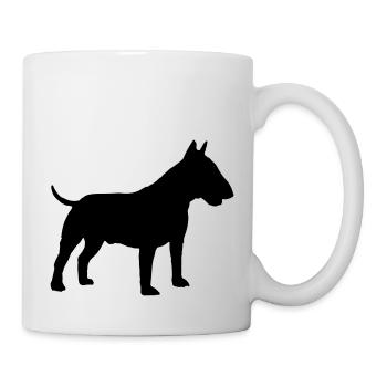 bullterrier silhouette dog - Tasse - Weiß - Rechts