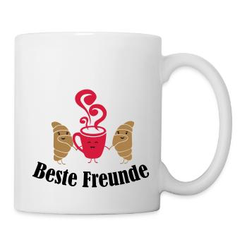croissant_and_coffee_friends_001 - Tasse - Weiß - Rechts