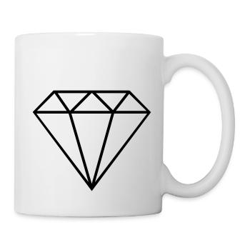diamant icon - Tasse - Weiß - Rechts
