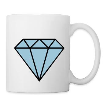 diamant icon - Tasse - Weiß - Rechts