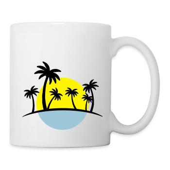 island sun palm - Tasse - Weiß - Rechts
