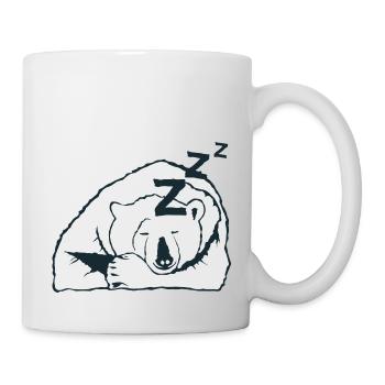 ours dessin zzz dort dormir hiberne 2703 - Mug blanc - blanc - Droite