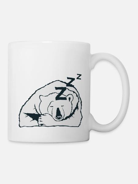ours dessin zzz dort dormir hiberne 2703 - Mug blanc - blanc