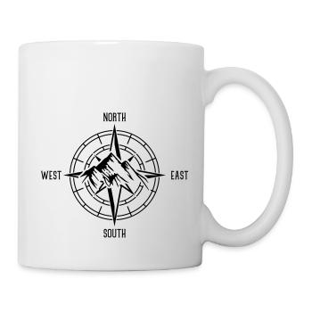 kompass berge design - Tasse - Weiß - Rechts