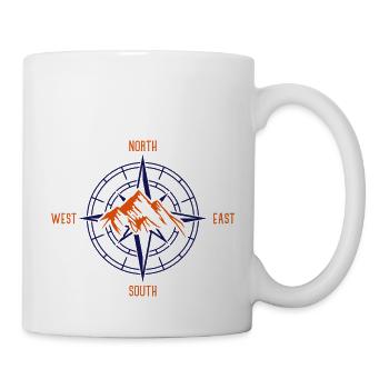 kompass berge outdoor - Tasse - Weiß - Rechts