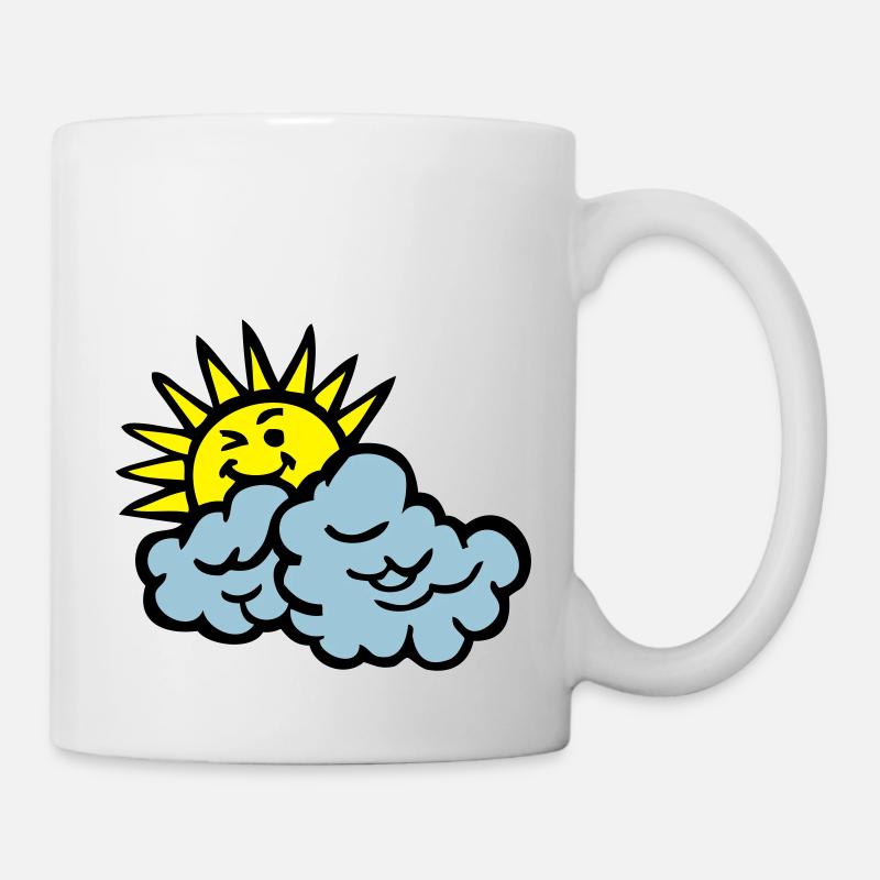 Wolke Lächeln Sonne - Tasse - Weiß
