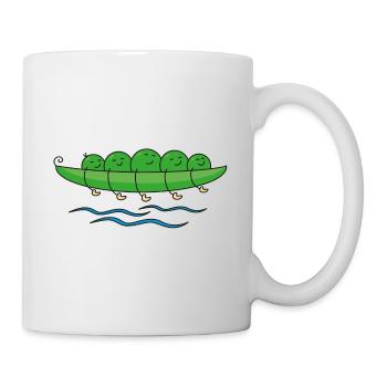 Pois canoë - Mug blanc - blanc - Droite