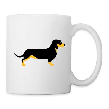 Dackel - Tasse - Weiß - Rechts