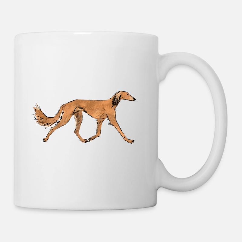 Saluki rouge - Mug blanc - blanc