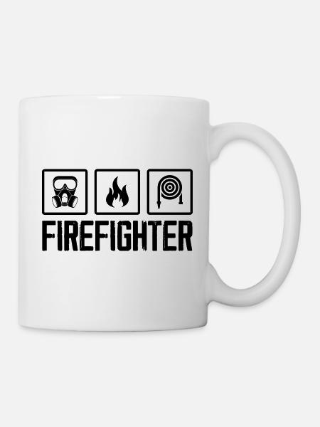 Firefighter Shirt - Tasse - Weiß