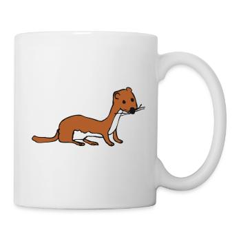 belette - Mug blanc - blanc - Droite