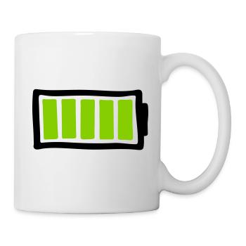 Batterie - Tasse - Weiß - Rechts