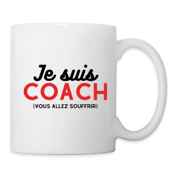 tee shirt coach je suis coach vous allez souffrir - Mug blanc - blanc - Droite