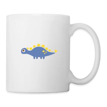 Cute Blue Stegosaurus Dinosaur - Mug - white - Right