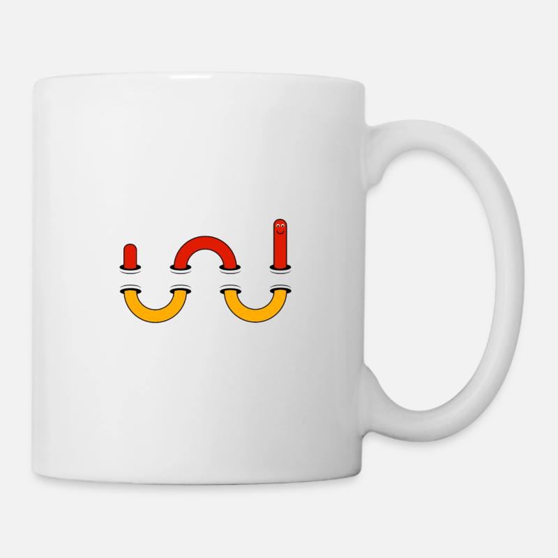 Schlange Wurm - Tasse - Weiß