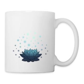 Lotuszauber (Blau) - Tasse - Weiß - Rechts