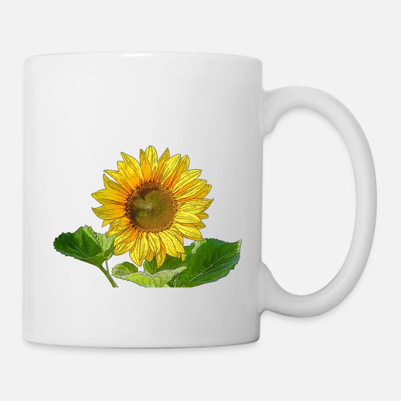Sonnenblume - Tasse - Weiß