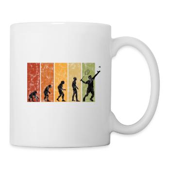 Cadeau de volant de badminton Evolution Vintage - Mug blanc - blanc - Droite