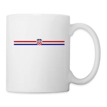 Croatie drapeau ligne coeur décor - Mug blanc - blanc - Droite