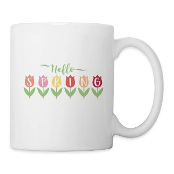 Hallo Frühling - Tasse - Weiß - Rechts