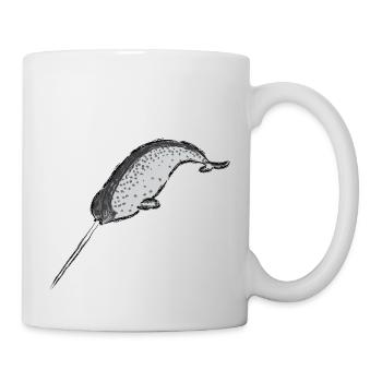 Narwal / Narwhal Design I - Tasse - Weiß - Rechts