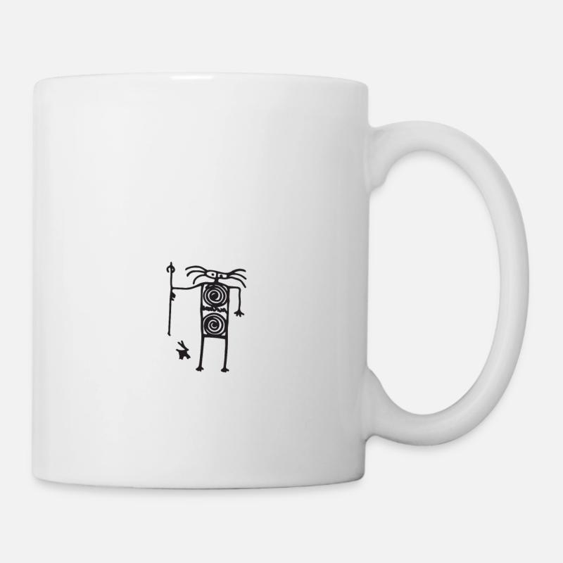Symbole de pétroglyphe - Mug blanc - blanc