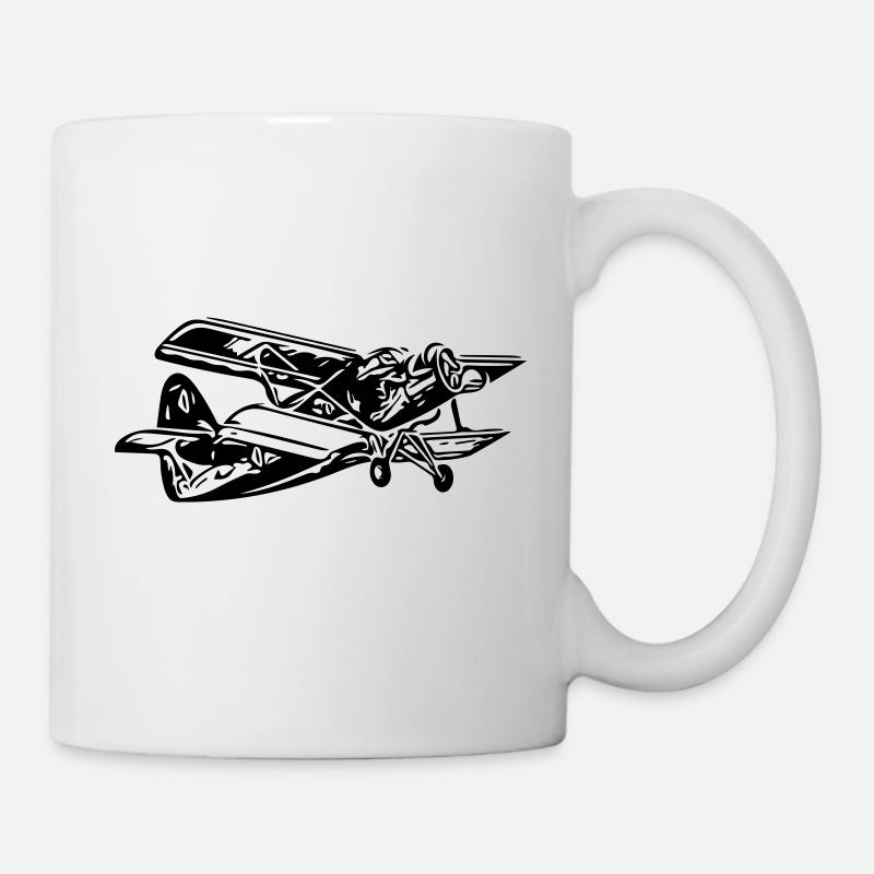 Historischer Doppeldecker - Tasse - Weiß