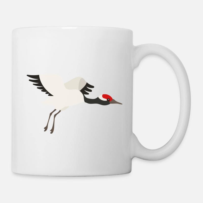 Kranich - Tasse - Weiß