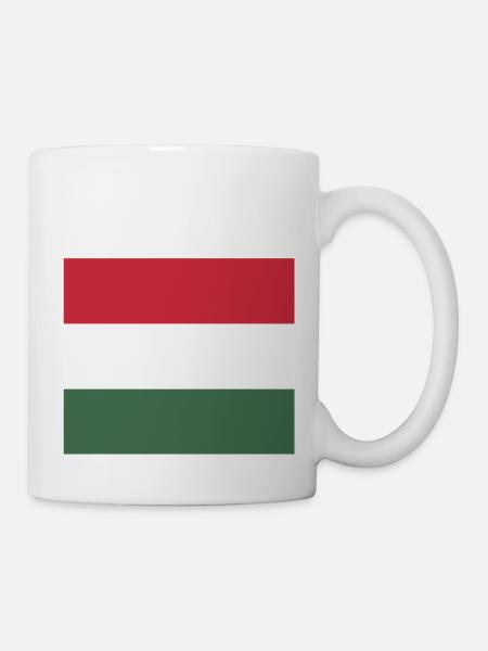 Ungarn Flagge Maske - Tasse - Weiß